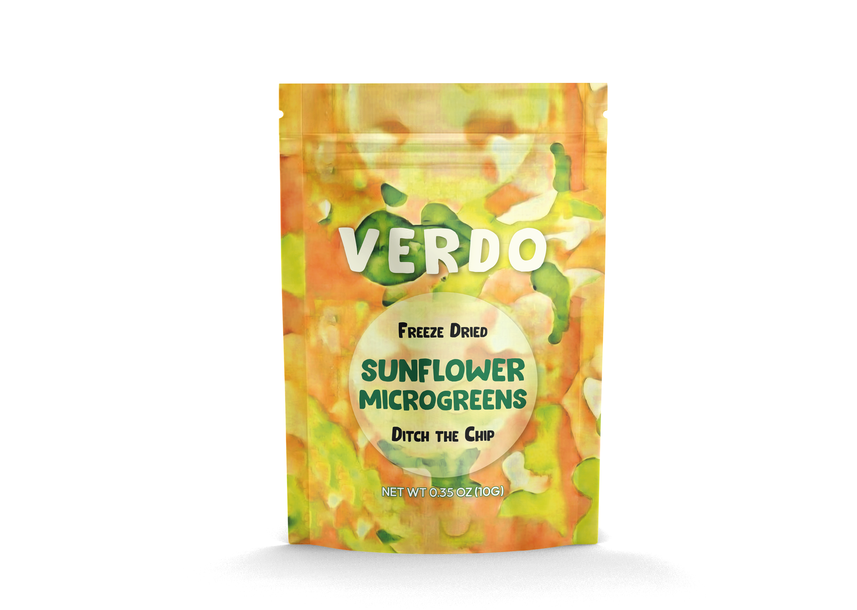 Verdo Freeze-Dried Sunflower Microgreens - Orange pouch