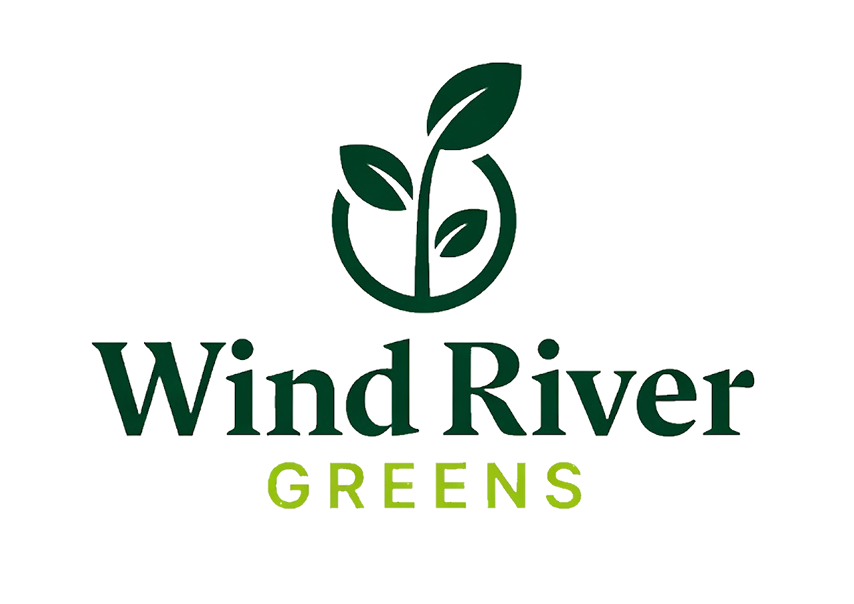 Wind River Greens logo - Small family microgreens farm in Milton, Georgia